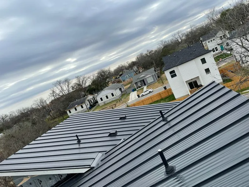 Standing seam metal roof panels with vents for Skylight Repair in Whitestown